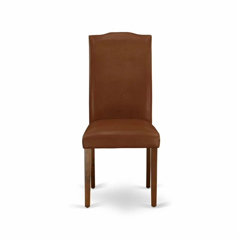 Best Sale ⌛ East West Furniture Encinal 40" Faux Leather Dining Chair In Brown (Set Of 2) 🛒 6 Best Sale ⌛ East West Furniture Encinal 40" Faux Leather Dining Chair In Brown (Set Of 2) 🛒 - Image 4