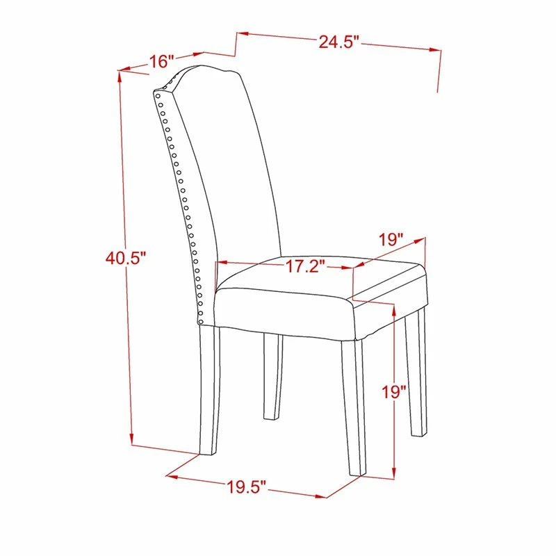 Best Sale ⌛ East West Furniture Encinal 40" Faux Leather Dining Chair In Brown (Set Of 2) 🛒 8 Best Sale ⌛ East West Furniture Encinal 40" Faux Leather Dining Chair In Brown (Set Of 2) 🛒 - Image 6