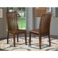 Hot Sale 👏 East West Furniture Ipswich Wood Dining Chairs In Mahogany (Set Of 2) 😍 -Cheap Office Chairs Store 2352314 1 L