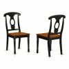 Wholesale 😉 East West Furniture Napoleon 10" Wood Dining Chairs In Black/Cherry (Set Of 2) ⌛