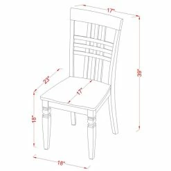 Wholesale ✔️ East West Furniture Logan 11" Wood Dining Chairs In Linen White (Set Of 2) 🎁 -Cheap Office Chairs Store 2352333 2 L