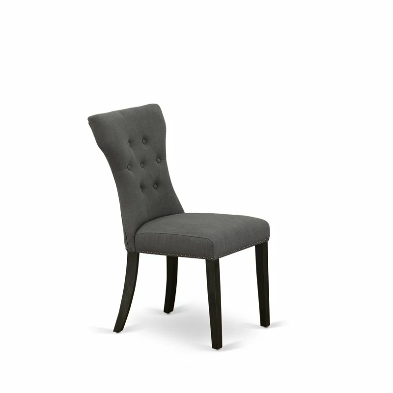 Budget ๐ East West Furniture Gallitin 41" Fabric Dining Chairs In Black/Gray (Set Of 2) ๐ 5 Budget ๐ East West Furniture Gallitin 41" Fabric Dining Chairs In Black/Gray (Set Of 2) ๐ - Image 3