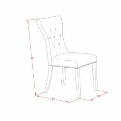 Budget ๐ East West Furniture Gallitin 41" Fabric Dining Chairs In Black/Gray (Set Of 2) ๐ 13 Budget ๐ East West Furniture Gallitin 41" Fabric Dining Chairs In Black/Gray (Set Of 2) ๐ -Cheap Office Chairs Store 2352350 5 L