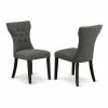 Budget 🌟 East West Furniture Gallitin 41" Fabric Dining Chairs In Black/Gray (Set Of 2) 🔔 -Cheap Office Chairs Store 2352350 L