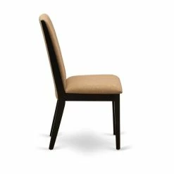 Hot Sale 😉 East West Furniture Lancy 39" Fabric Dining Chairs In Black/Brown (Set Of 2) ✔️ -Cheap Office Chairs Store 2352354 4 L