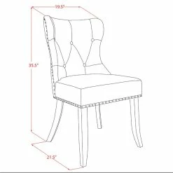 Buy 🔔 East West Furniture Sion 36" Fabric Dining Chairs In White/Blue (Set Of 2) 😀 -Cheap Office Chairs Store 2352360 5 L