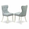 Buy 🔔 East West Furniture Sion 36" Fabric Dining Chairs In White/Blue (Set Of 2) 😀 -Cheap Office Chairs Store 2352360 L