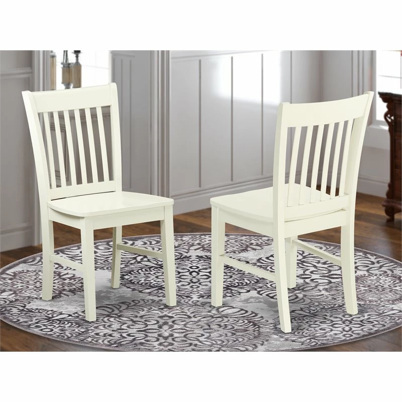 Discount ⌛ East West Furniture Norfolk 11" Wood Dining Chairs In Linen White (Set Of 2) 🔔 4 Discount ⌛ East West Furniture Norfolk 11" Wood Dining Chairs In Linen White (Set Of 2) 🔔 - Image 2