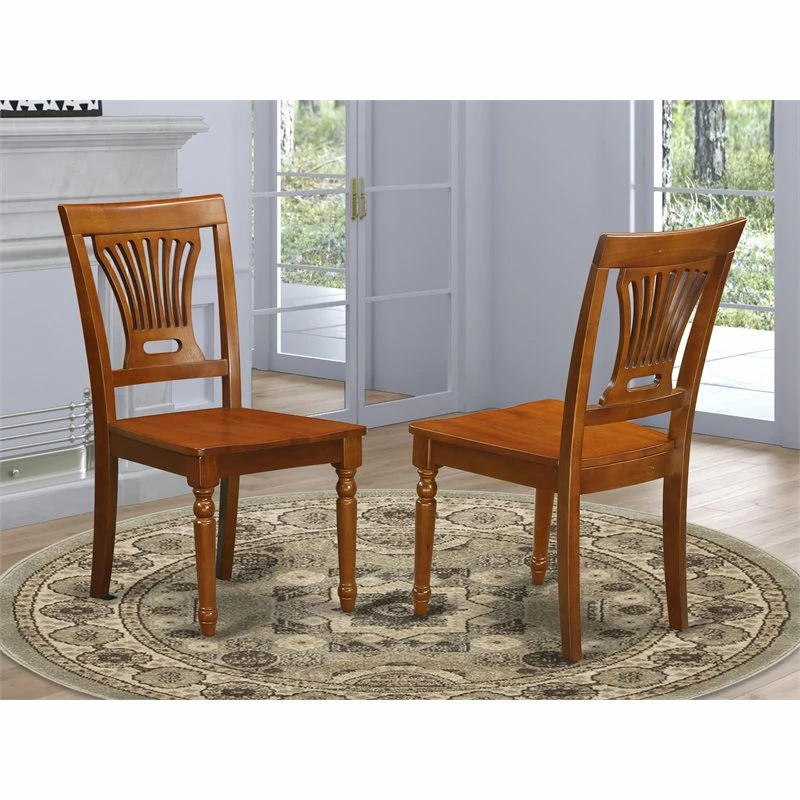 Budget ⭐ East West Furniture Plainville 11" Wood Dining Chairs In Brown (Set Of 2) 🥰 4 Budget ⭐ East West Furniture Plainville 11" Wood Dining Chairs In Brown (Set Of 2) 🥰 - Image 2