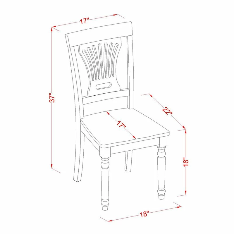 Budget ⭐ East West Furniture Plainville 11" Wood Dining Chairs In Brown (Set Of 2) 🥰 5 Budget ⭐ East West Furniture Plainville 11" Wood Dining Chairs In Brown (Set Of 2) 🥰 - Image 3