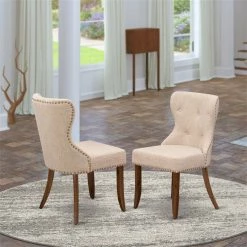 Brand new 🌟 East West Furniture Sion 36" Fabric Dining Chairs In Walnut/Beige (Set Of 2) 🥰 9 Brand new 🌟 East West Furniture Sion 36" Fabric Dining Chairs In Walnut/Beige (Set Of 2) 🥰 -Cheap Office Chairs Store 2352380 1 L