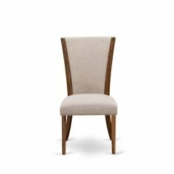 Brand new 🤩 East West Furniture Verona Fabric Dining Chairs In Walnut/Tan (Set Of 2) 🥰 -Cheap Office Chairs Store 2352387 3 L