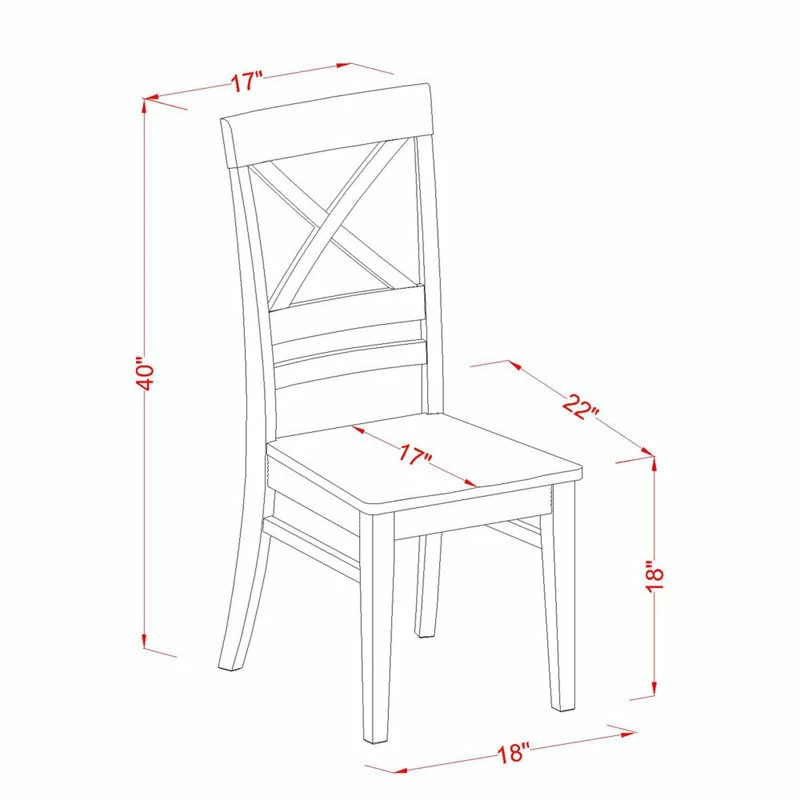 Brand new ๐ฅฐ East West Furniture Quincy 10" Wood Dining Chair In Cream/Cherry (Set Of 2) ๐งจ 5 Brand new ๐ฅฐ East West Furniture Quincy 10" Wood Dining Chair In Cream/Cherry (Set Of 2) ๐งจ - Image 3