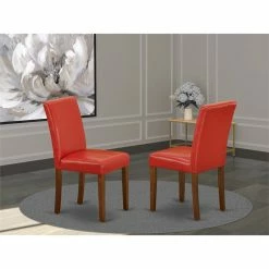 Cheapest 🎉 East West Furniture Abbott 35" Leather Dining Chairs In Mahogany/Red (Set Of 2) 😉 9 Cheapest 🎉 East West Furniture Abbott 35" Leather Dining Chairs In Mahogany/Red (Set Of 2) 😉 -Cheap Office Chairs Store 2352419 1 L