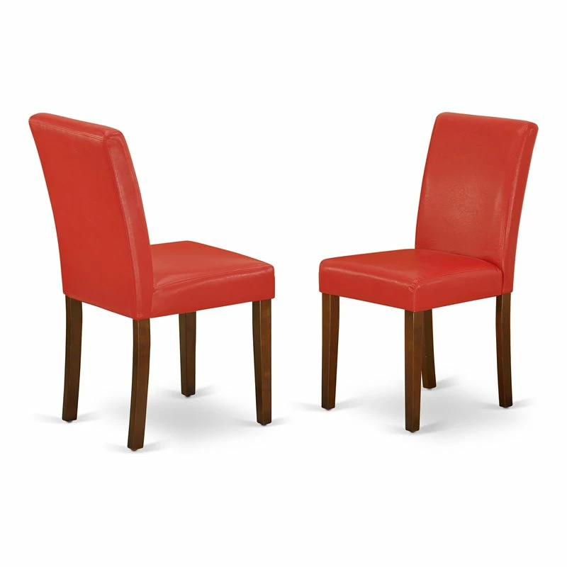 Cheapest 🎉 East West Furniture Abbott 35" Leather Dining Chairs In Mahogany/Red (Set Of 2) 😉 3 Cheapest 🎉 East West Furniture Abbott 35" Leather Dining Chairs In Mahogany/Red (Set Of 2) 😉