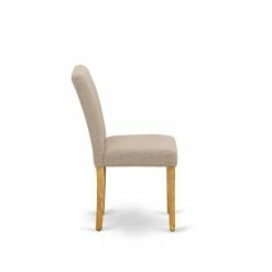 Top 10 🔔 East West Furniture Abbott 35" Linen Dining Chairs In Oak/Beige (Set Of 2) 🌟 -Cheap Office Chairs Store 2352420 4 L