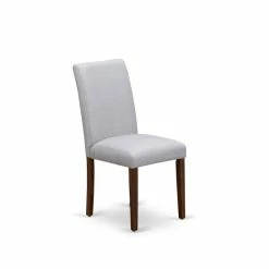 Best Sale ✔️ East West Furniture Abbott 35" Linen Dining Chairs In Walnut/Gray (Set Of 2) ❤️ -Cheap Office Chairs Store 2352424 2 L