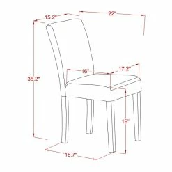 Best Sale ✔️ East West Furniture Abbott 35" Linen Dining Chairs In Walnut/Gray (Set Of 2) ❤️ -Cheap Office Chairs Store 2352424 5 L