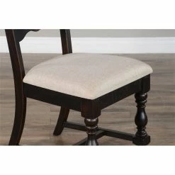 Flash Sale ⭐ Sunny Designs Scottsdale 20.5" Ladderback Side Chair With Cushion Seat In Walnut ⭐ -Cheap Office Chairs Store 2352897 6 L