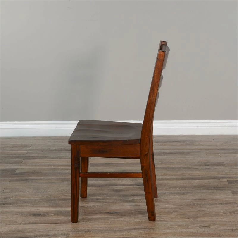 Best Pirce ๐ Sunny Designs Tuscany 18" Ladderback Chair With Wood Seat In Medium Brown โ 8 Best Pirce ๐ Sunny Designs Tuscany 18" Ladderback Chair With Wood Seat In Medium Brown โ - Image 6