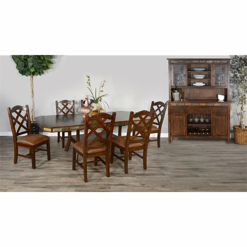 Wholesale 🛒 Sunny Designs Santa Fe 19" Double Crossback Wood Chair In Dark Chocolate ✨ 4 Wholesale 🛒 Sunny Designs Santa Fe 19" Double Crossback Wood Chair In Dark Chocolate ✨ - Image 2