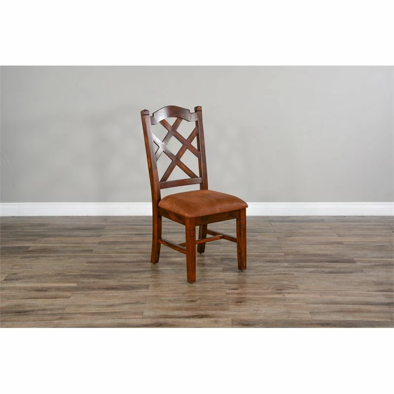 Wholesale 🛒 Sunny Designs Santa Fe 19" Double Crossback Wood Chair In Dark Chocolate ✨ 5 Wholesale 🛒 Sunny Designs Santa Fe 19" Double Crossback Wood Chair In Dark Chocolate ✨ - Image 3