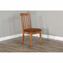 Deals ⭐ Sunny Designs Sedona 19" Traditional Mindi Wood Slatback Chair In Rustic Oak 🎁 -Cheap Office Chairs Store 2352979 3 L