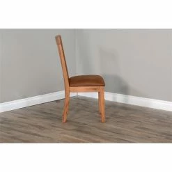 Deals ⭐ Sunny Designs Sedona 19" Traditional Mindi Wood Slatback Chair In Rustic Oak 🎁 -Cheap Office Chairs Store 2352979 4 L