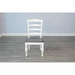 Discount 👏 Sunny Designs Carriage House 41" Ladderback Chair With Wood Seat In White 🛒 -Cheap Office Chairs Store 2352982 1 L
