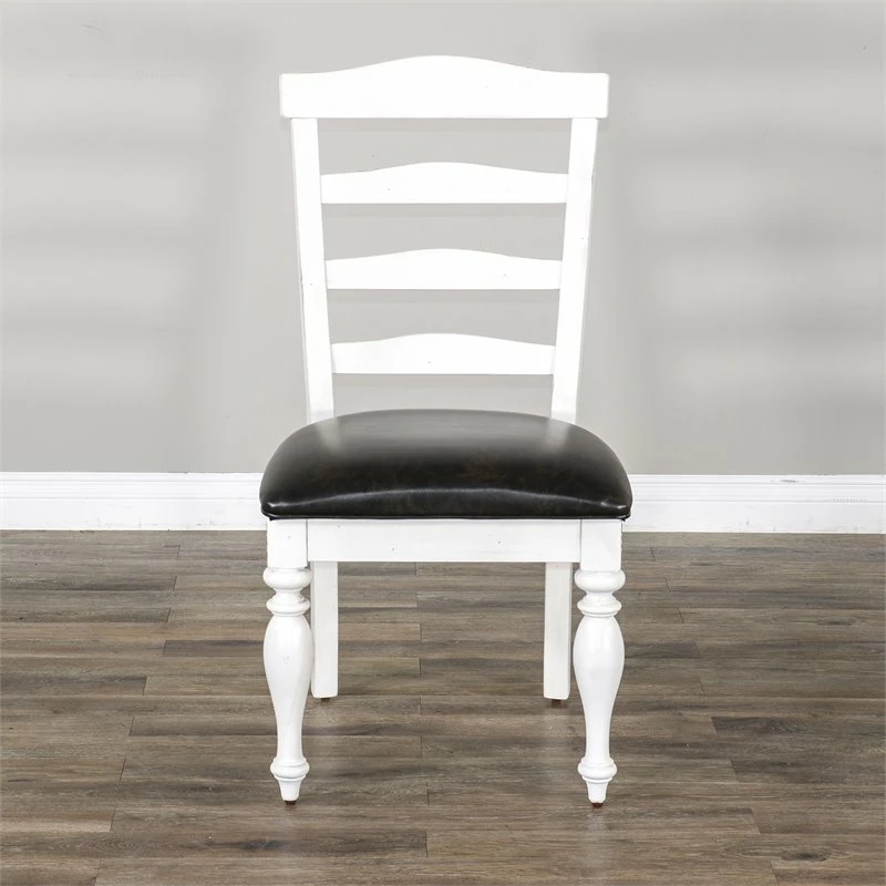 Flash Sale ⭐ Sunny Designs Carriage House 41" Ladderback Chair With Cushion Seat In White ❤️ 6 Flash Sale ⭐ Sunny Designs Carriage House 41" Ladderback Chair With Cushion Seat In White ❤️ - Image 4