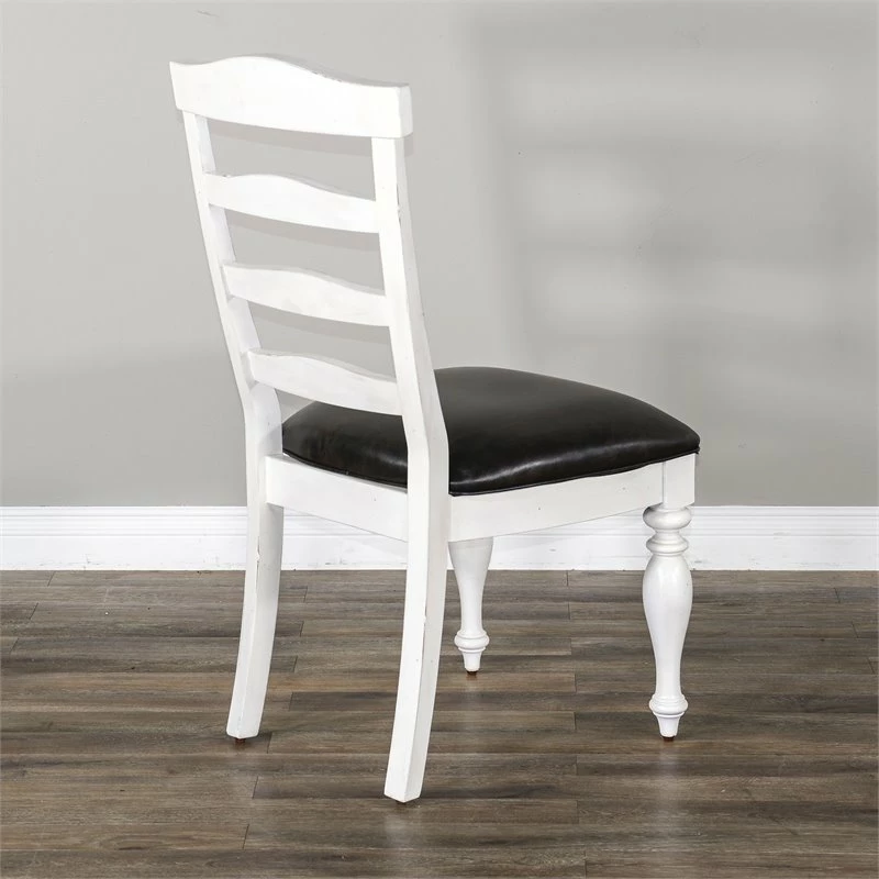 Flash Sale ⭐ Sunny Designs Carriage House 41" Ladderback Chair With Cushion Seat In White ❤️ 7 Flash Sale ⭐ Sunny Designs Carriage House 41" Ladderback Chair With Cushion Seat In White ❤️ - Image 5