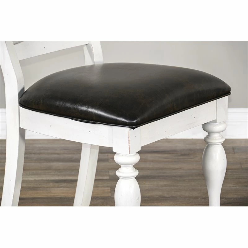 Flash Sale ⭐ Sunny Designs Carriage House 41" Ladderback Chair With Cushion Seat In White ❤️ 8 Flash Sale ⭐ Sunny Designs Carriage House 41" Ladderback Chair With Cushion Seat In White ❤️ - Image 6