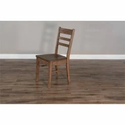 Cheap 👏 Sunny Designs Doe Valley 18" Coastal Wood Ladderback Chair In Taupe Brown ⌛ -Cheap Office Chairs Store 2352997 3 L