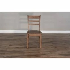 Cheap 👏 Sunny Designs Doe Valley 18" Coastal Wood Ladderback Chair In Taupe Brown ⌛ -Cheap Office Chairs Store 2352997 4 L