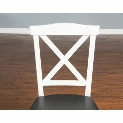 Brand new 💯 Sunny Designs Carriage House 41" Wood Crossback Chair In White/Dark Brown ❤️ 15 Brand new 💯 Sunny Designs Carriage House 41" Wood Crossback Chair In White/Dark Brown ❤️ -Cheap Office Chairs Store 2353006 6 L