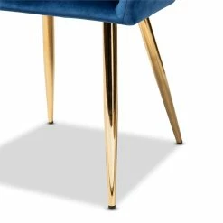 Buy 🎉 Bowery Hill Germaine Navy Blue Velvet Metal Dining Chairs (Set Of 2) 😉 14 Buy 🎉 Bowery Hill Germaine Navy Blue Velvet Metal Dining Chairs (Set Of 2) 😉 -Cheap Office Chairs Store 2353983 4 L