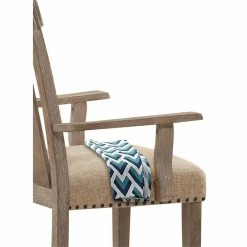 Coupon 🌟 Benzara Wood And Fabric Dining Side Armchairs With Nail Head Trim In Beige And Brown ✨ -Cheap Office Chairs Store 2369114 2 L