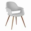Outlet ⌛ Benzara 18 Inch Modern Dining Chair- Angled Tapered Legs- Gray And Brown ⭐ -Cheap Office Chairs Store 2369530 L