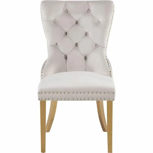 Cheapest 😉 Meridian Furniture Carmen Cream Velvet Dining Chairs (Set Of 2) 🤩 8 Cheapest 😉 Meridian Furniture Carmen Cream Velvet Dining Chairs (Set Of 2) 🤩 -Cheap Office Chairs Store 2370910 L
