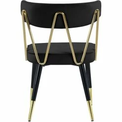 Best Sale 🎉 Meridian Furniture Rheingold Black Velvet Dining Chair (Set Of 2) ⌛