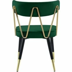 Best deal 🎉 Meridian Furniture Rheingold Green Velvet Dining Chair (Set Of 2) 🌟