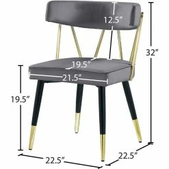 Coupon 🌟 Meridian Furniture Rheingold Grey Velvet Dining Chair (Set Of 2) ⭐ 13 Coupon 🌟 Meridian Furniture Rheingold Grey Velvet Dining Chair (Set Of 2) ⭐ -Cheap Office Chairs Store 2370920 4 L