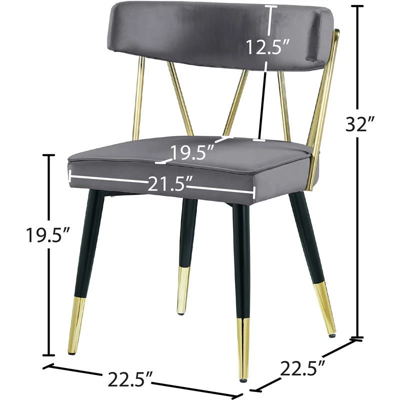 Coupon 🌟 Meridian Furniture Rheingold Grey Velvet Dining Chair (Set Of 2) ⭐ 9 Coupon 🌟 Meridian Furniture Rheingold Grey Velvet Dining Chair (Set Of 2) ⭐ - Image 7