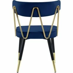 Best Sale 🎁 Meridian Furniture Rheingold Navy Velvet Dining Chair (Set Of 2) 🔔