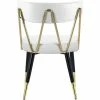 Hot Sale 👏 Meridian Furniture Rheingold White Faux Leather Dining Chair (Set Of 2) 🤩 -Cheap Office Chairs Store 2370923 L
