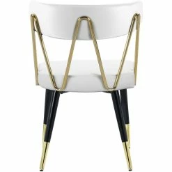 Hot Sale 👏 Meridian Furniture Rheingold White Faux Leather Dining Chair (Set Of 2) 🤩