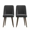Brand new 😍 Ashcroft Aurelia Mid-Century Modern Velvet Dining Chair In Grey (Set Of 2) 🎉 -Cheap Office Chairs Store 2382266 21 L