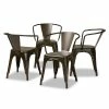 Cheap 🤩 Baxton Studio Ryland Brown Finished Metal Dining Chair (Set Of 4) 🥰 -Cheap Office Chairs Store 2383481 L