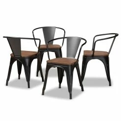 Cheapest 👏 Baxton Studio Ryland Black And Brown Finished Wood Dining Chair (Set Of 4) 🎁