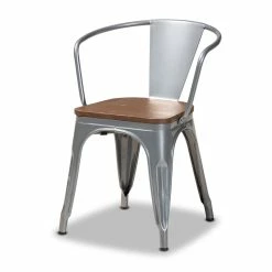 Hot Sale 🎁 Baxton Studio Ryland Grey And Brown Finished Wood Dining Chair (Set Of 4) 😍 -Cheap Office Chairs Store 2383483 3 L